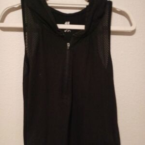 H&M Black Mesh Detail Tank Top